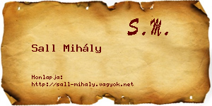 Sall Mihály névjegykártya