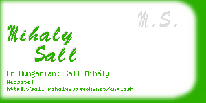 mihaly sall business card
